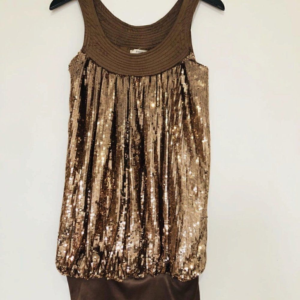 ESLEY Womens Dress Size S Sequined Mini Cocktail